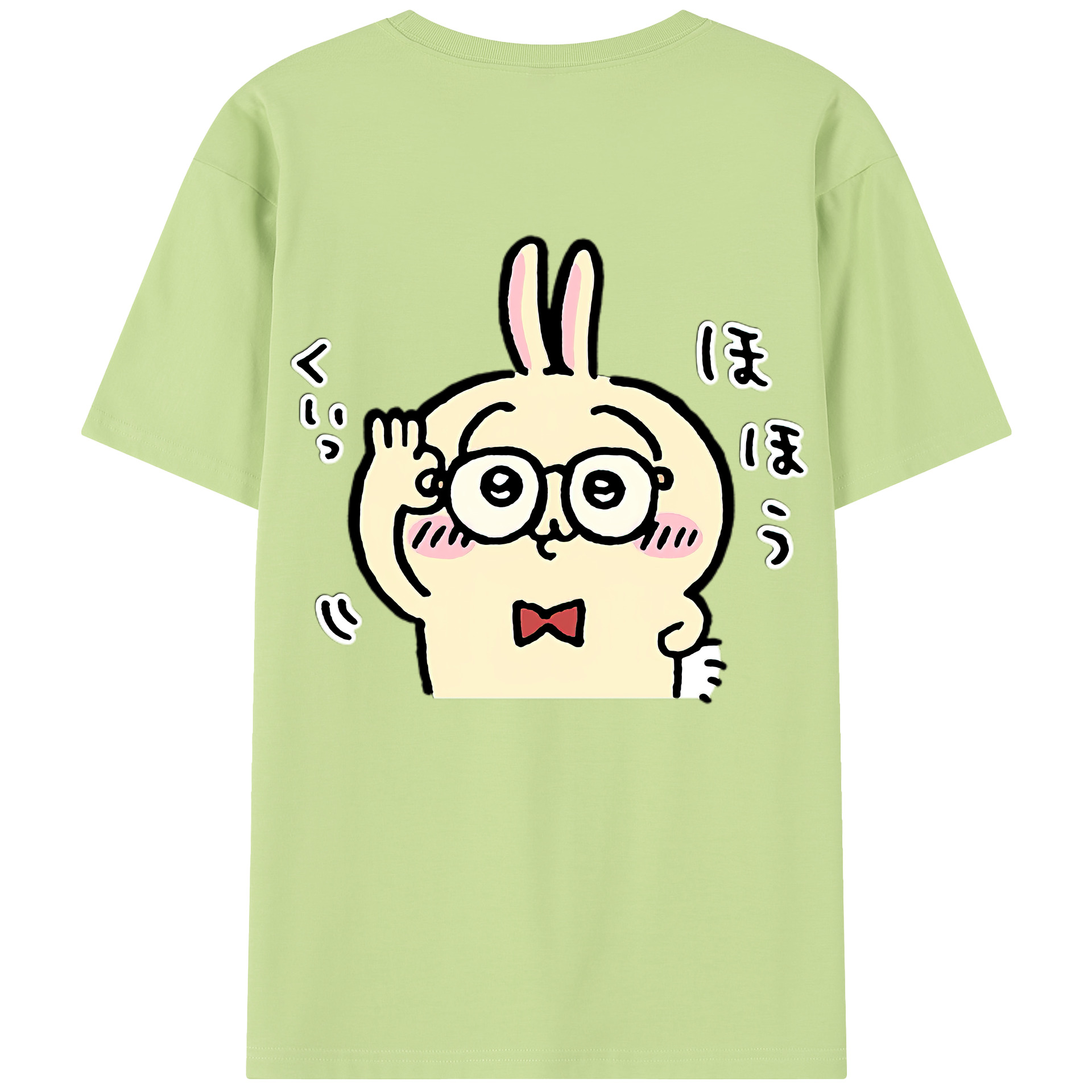 （画像用） ちいかわ うさぎ Chii-kawa usagi 綿100％半袖Tシャツ（背面プリント）